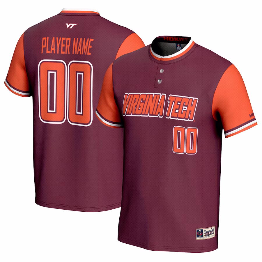Virginia Tech Hokies GameDay Greats Unisex NIL Pick-A-Player Lightweight Softball Jersey - Maroon - ujerseystore