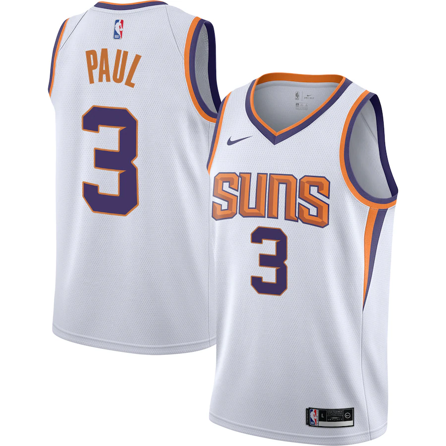 Youth Phoenix Suns Chris Paul Nike White Swingman Jersey - Association Edition - ujerseystore