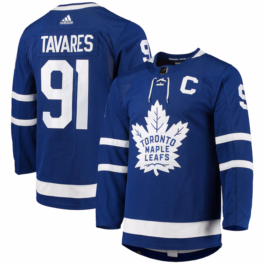 Men's Toronto Maple Leafs John Tavares adidas Blue Home Primegreen Authentic Player Jersey - ujerseystore
