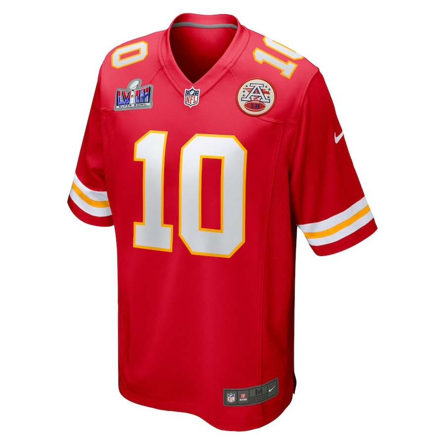 Men's Kansas City Chiefs Isiah Pacheco Nike Red Super Bowl LVIII Game Jersey - ujerseystore
