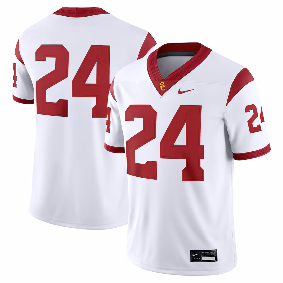 Men's Nike #24 White USC Trojans Game Jersey - ujerseystore