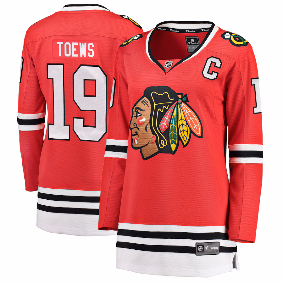 Women's Chicago Blackhawks Jonathan Toews Fanatics Red Home Breakaway Player Jersey - ujerseystore