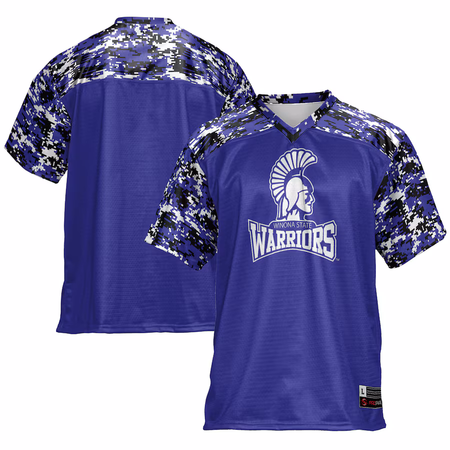 Men's GameDay Greats Purple Winona State Warriors Football Jersey - ujerseystore