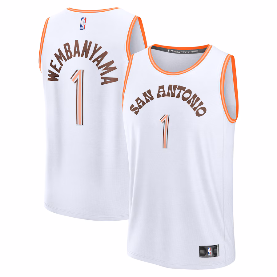 Men's San Antonio Spurs Victor Wembanyama Fanatics White Fast Break Jersey - City Edition - ujerseystore