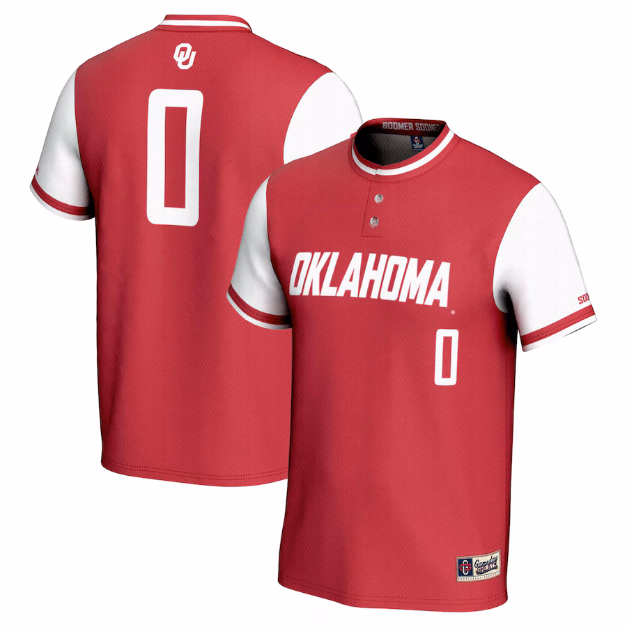Youth GameDay Greats #0 Crimson Oklahoma Sooners Lightweight Softball Jersey - ujerseystore