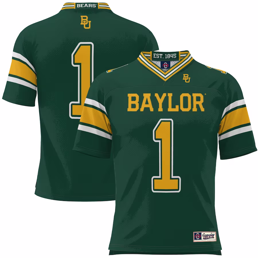 #1 Baylor Bears GameDay Greats Youth Football Jersey - Green - ujerseystore