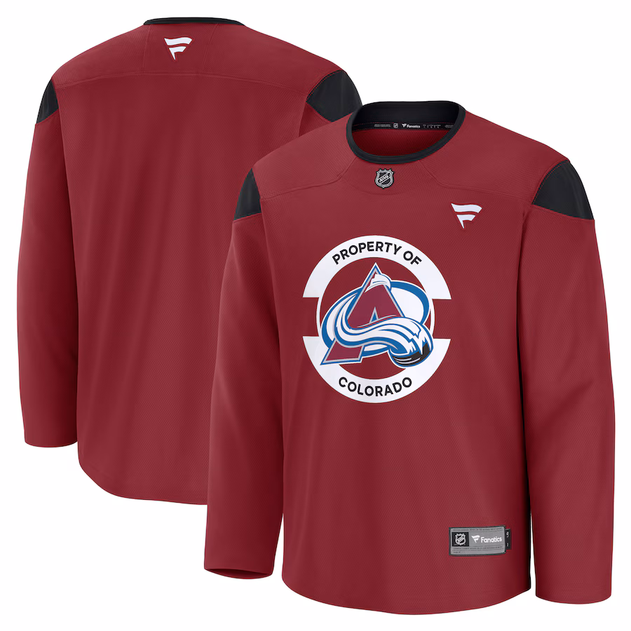 Men's Colorado Avalanche Fanatics Burgundy Team Practice Jersey - ujerseystore