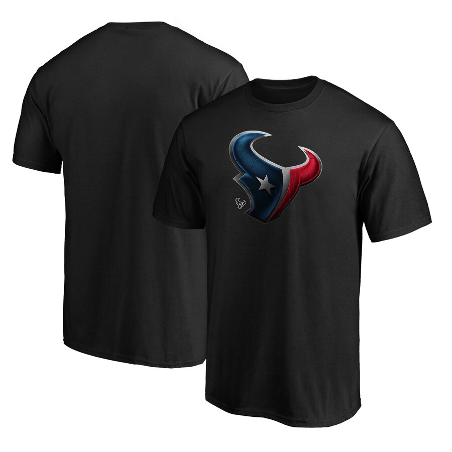 Men's Houston Texans Fanatics Black Midnight Mascot Team Logo T-Shirt - ujerseystore