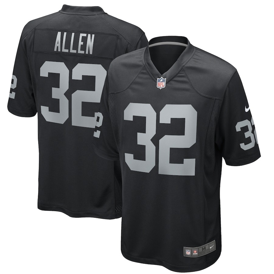 Men's Las Vegas Raiders Marcus Allen Nike Black Game Retired Player Jersey - ujerseystore
