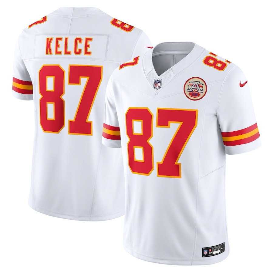 Men's Kansas City Chiefs Travis Kelce Nike White Vapor F.U.S.E. Limited Jersey - ujerseystore