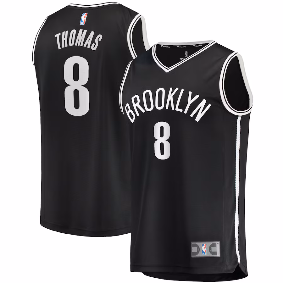 Men's Brooklyn Nets Cam Thomas Fanatics Black 2021 NBA Draft First Round Pick Fast Break Replica Jersey - Icon Edition - ujerseystore