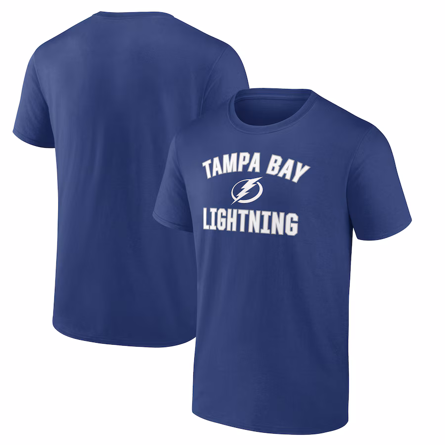 Men's Tampa Bay Lightning Blue Victory Arch T-Shirt - ujerseystore