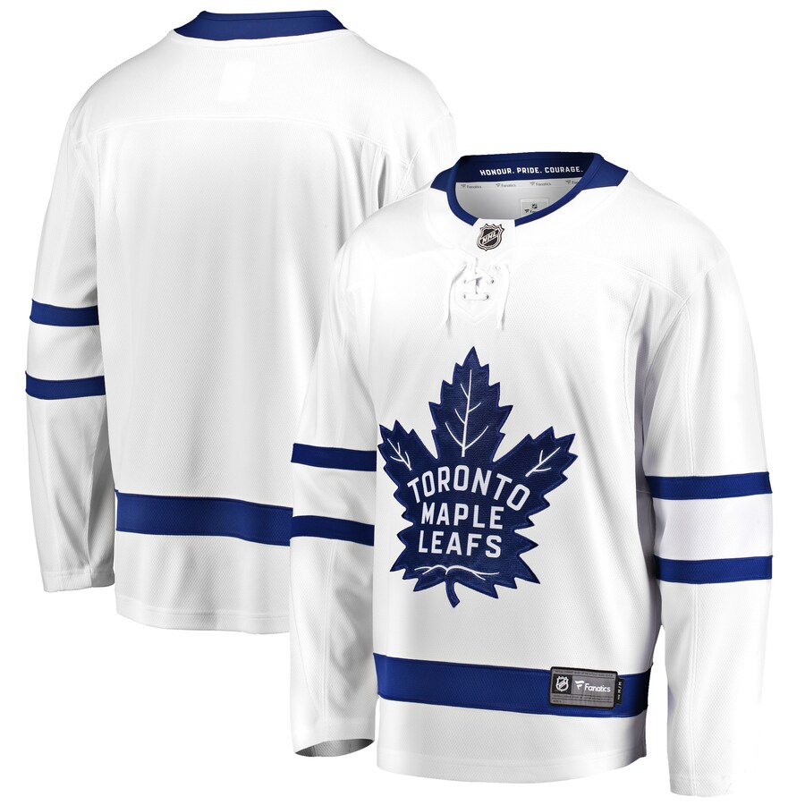 Men's Toronto Maple Leafs Fanatics Branded White Breakaway Away Jersey - ujerseystore