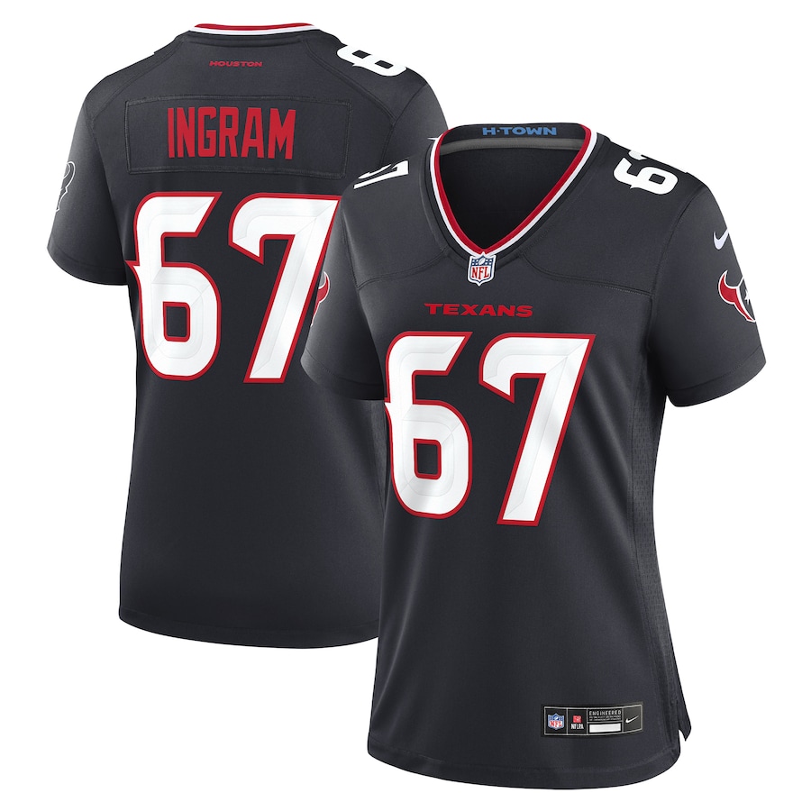 Women's Houston Texans Ed Ingram Nike Navy Team Game Jersey - ujerseystore