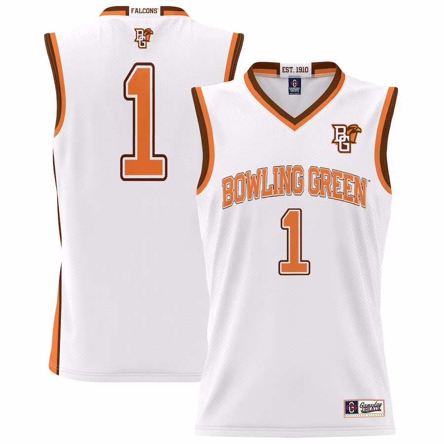 #1 Bowling Green St. Falcons GameDay Greats Unisex Lightweight Basketball Jersey - White - ujerseystore