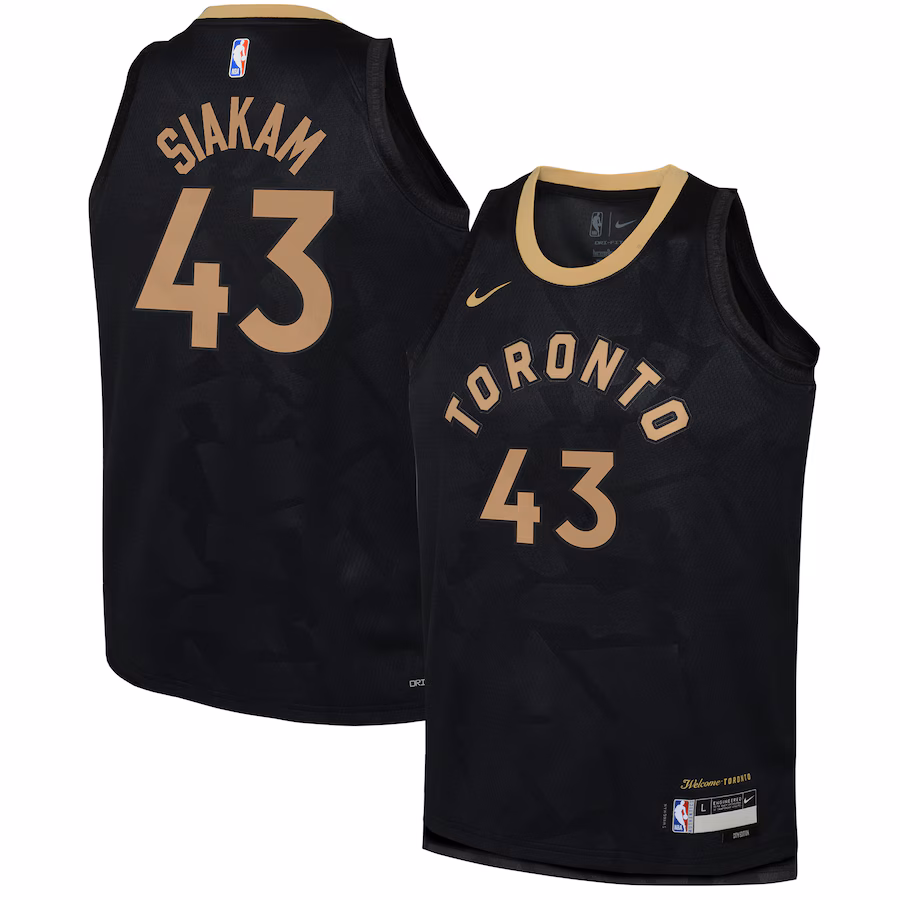 Youth Toronto Raptors Pascal Siakam Nike Black 2022/23 Swingman Jersey - City Edition - ujerseystore