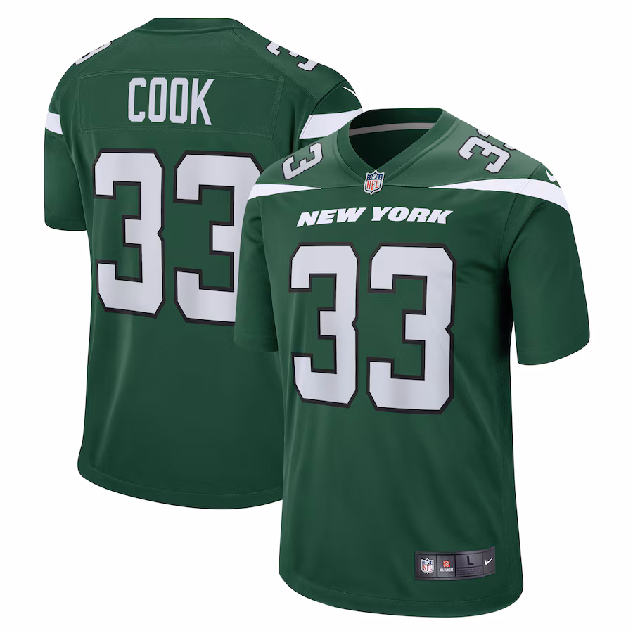 Men's New York Jets Dalvin Cook Nike Gotham Green Game Player Jersey - ujerseystore