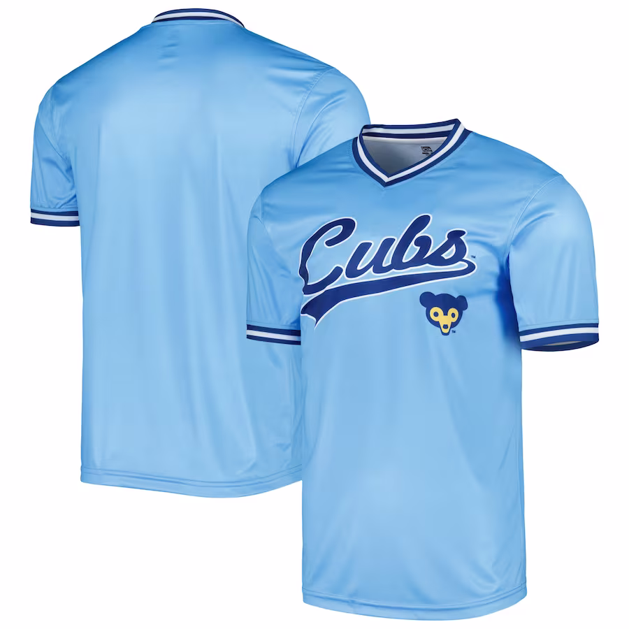Men's Chicago Cubs Stitches Light Blue Cooperstown Collection Team Jersey - ujerseystore