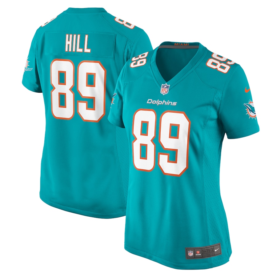 Women's Miami Dolphins Julian Hill Nike Aqua Game Jersey - ujerseystore