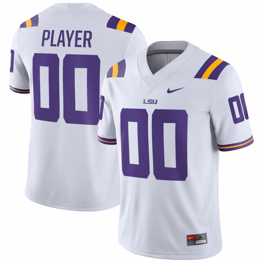 LSU Tigers Nike Pick-A-Player NIL Replica Football Jersey - White - ujerseystore