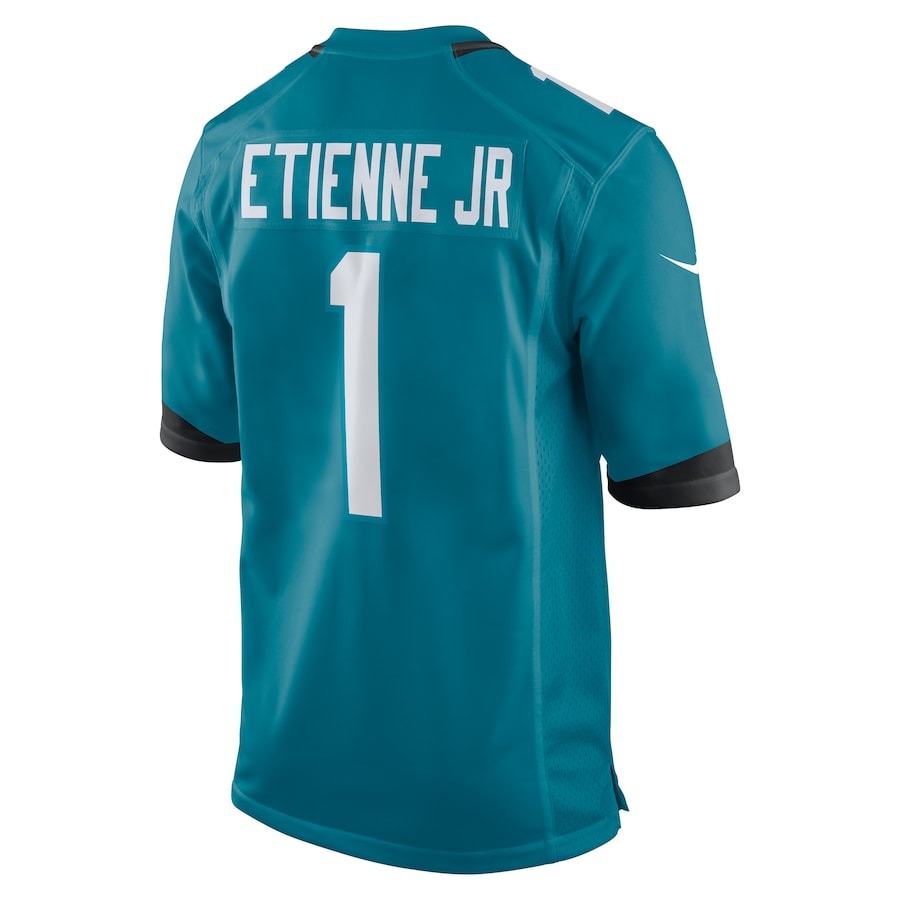 Men's Jacksonville Jaguars Travis Etienne Nike Teal Game Jersey - ujerseystore