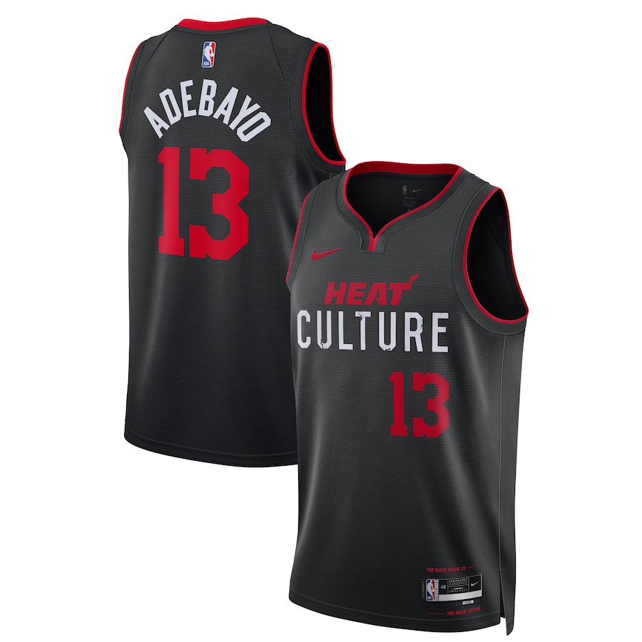 Unisex Miami Heat Bam Adebayo Nike Black 2023/24 Swingman Jersey - City Edition - ujerseystore