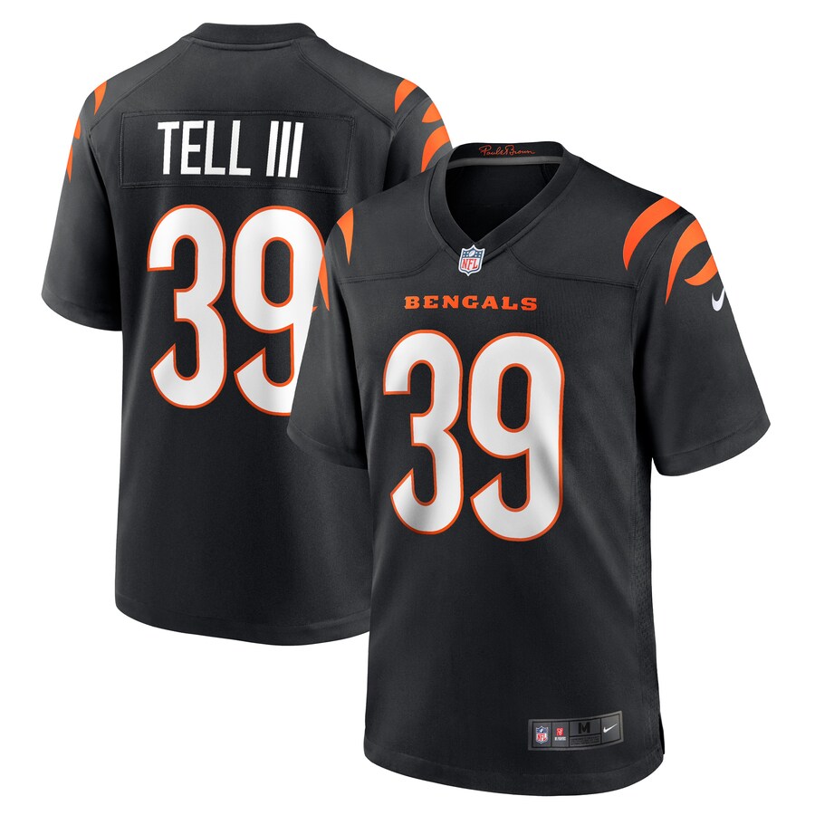 Men's Cincinnati Bengals Marvell Tell III Nike Black Game Player Jersey - ujerseystore