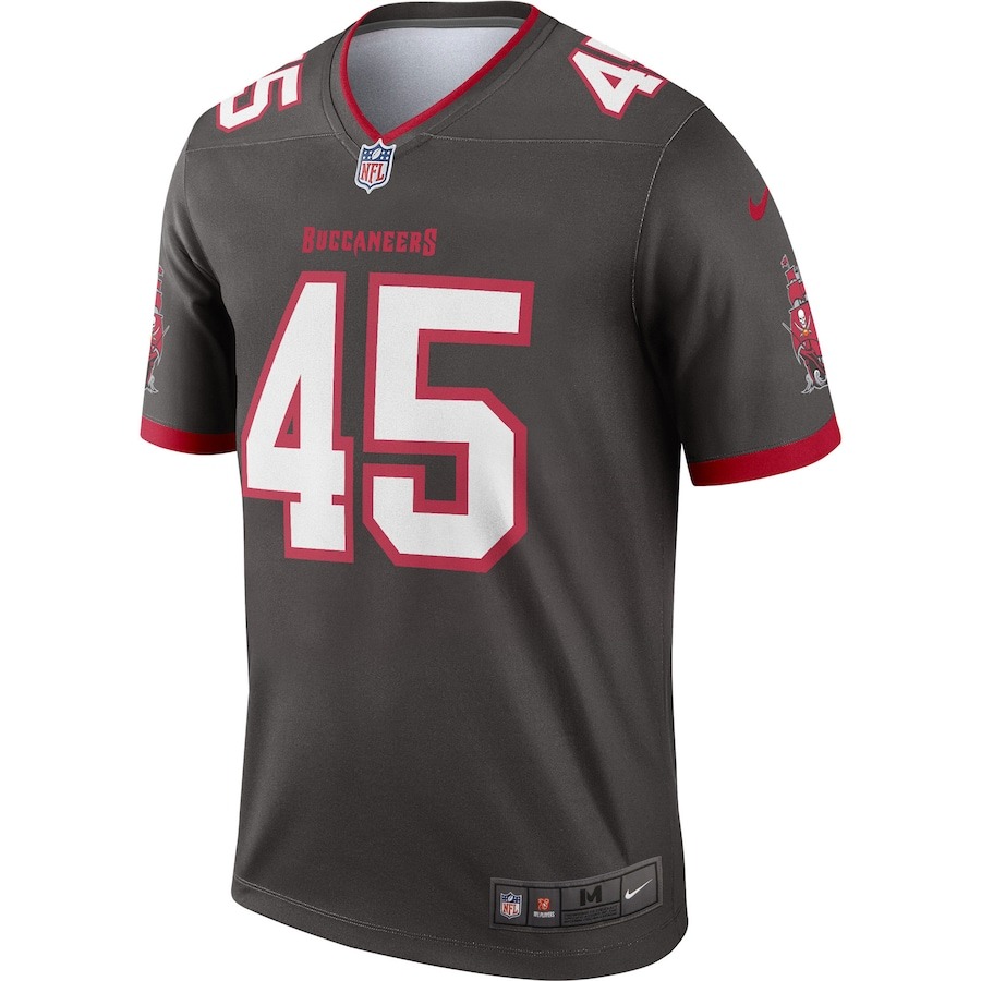 Men's Tampa Bay Buccaneers Devin White Nike Pewter Alternate Legend Jersey - ujerseystore