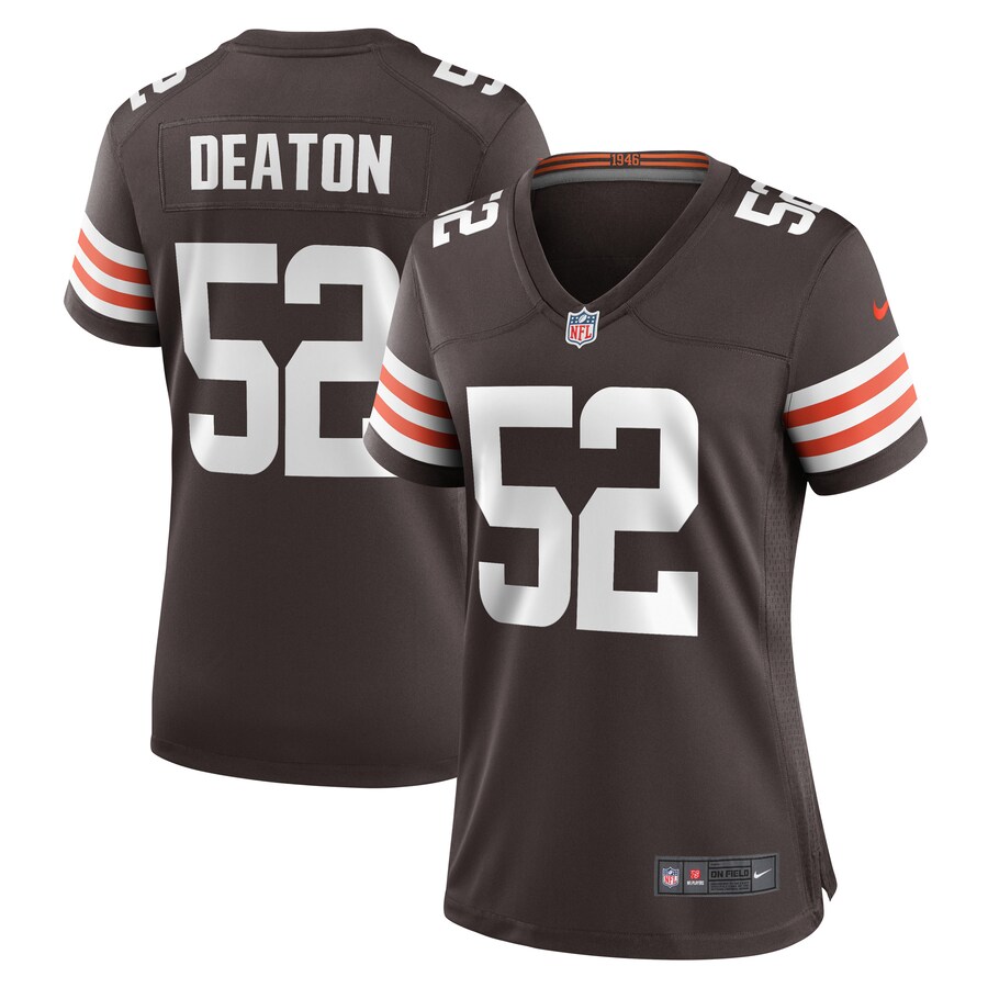Women's Cleveland Browns Dawson Deaton Nike Brown Game Player Jersey - ujerseystore