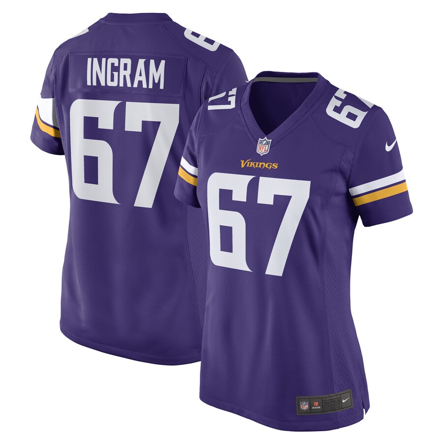 Women's Minnesota Vikings Ed Ingram Nike Purple Game Player Jersey - ujerseystore