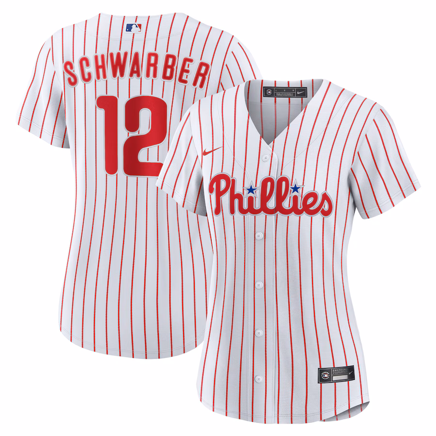 Women's Philadelphia Phillies Kyle Schwarber Nike White Home Replica Jersey - ujerseystore