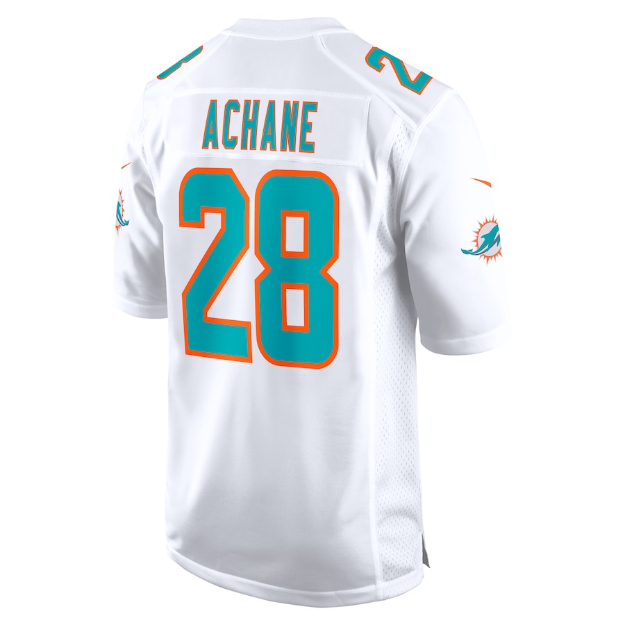 Men's Miami Dolphins Devon Achane Nike White Player Game Jersey - ujerseystore