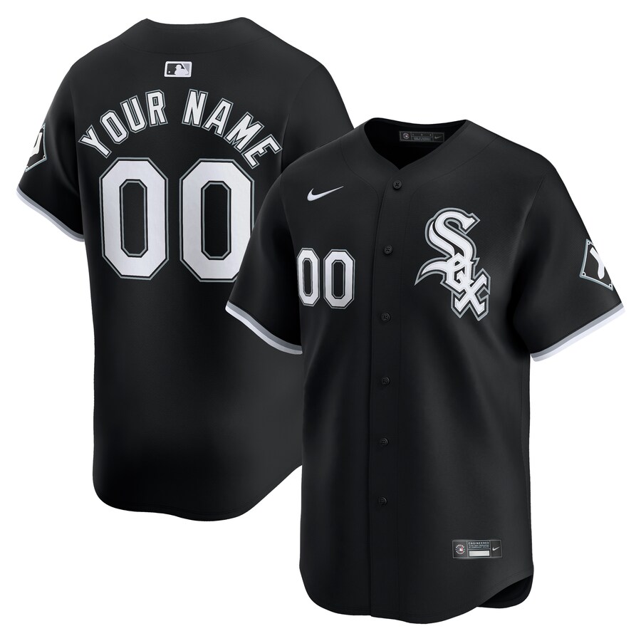 Men's Chicago White Sox  Nike Black  Alternate Limited Custom Jersey - ujerseystore