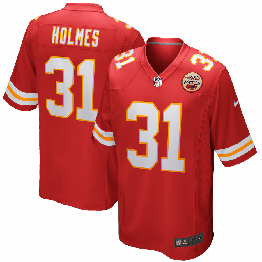 Men's Kansas City Chiefs Priest Holmes Nike Red Game Retired Player Jersey - ujerseystore