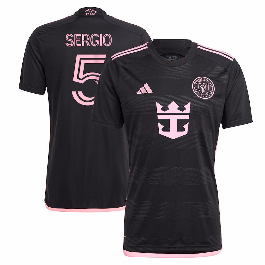 Men's Inter Miami CF Sergio Busquets adidas Black 2024 La Noche Replica Player Jersey - ujerseystore