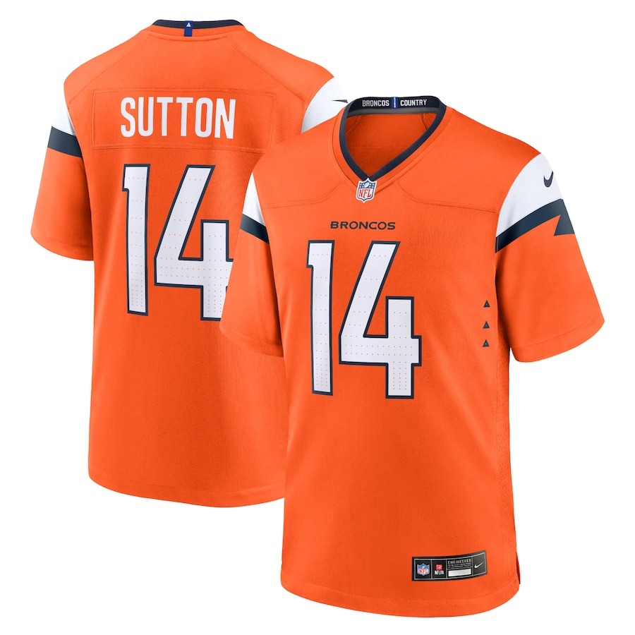 Men's Denver Broncos Courtland Sutton Nike Orange Game Jersey - ujerseystore