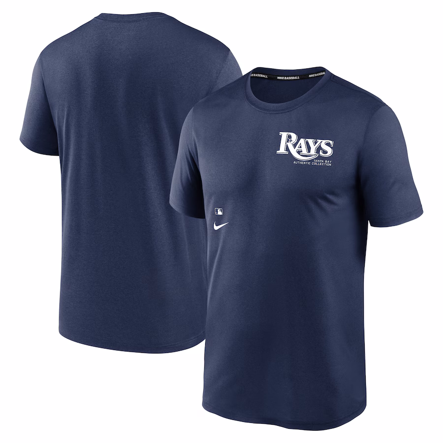 Men's Tampa Bay Rays Nike Navy Authentic Collection Early Work Tri-Blend Performance T-Shirt - ujerseystore