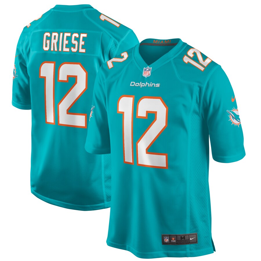 Men's Miami Dolphins Bob Griese Nike Aqua Game Retired Player Jersey - ujerseystore