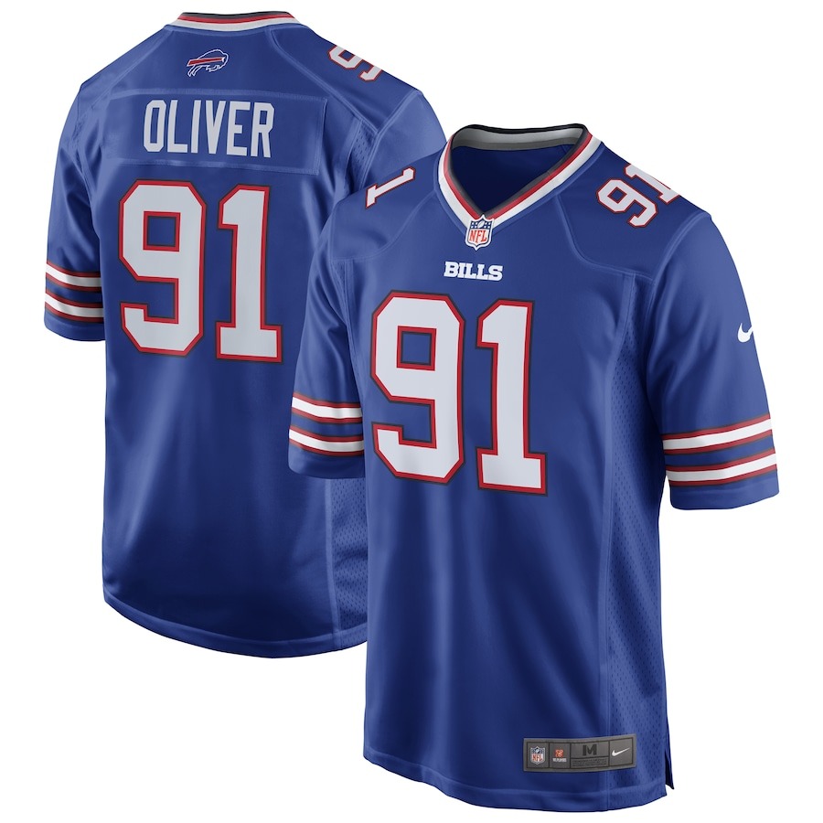 Men's Buffalo Bills Ed Oliver Nike Royal Team Game Player Jersey - ujerseystore