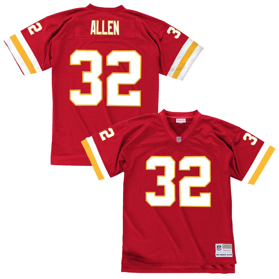 Men's Kansas City Chiefs Marcus Allen Mitchell & Ness Red 1994 Retired Player Legacy Replica Jersey - ujerseystore