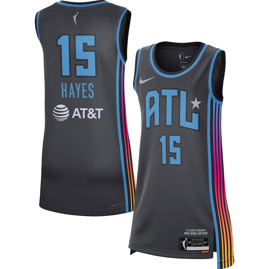 Women's Atlanta Dream Tiffany Hayes Nike Black 2021 Rebel Edition Victory Player Jersey - ujerseystore