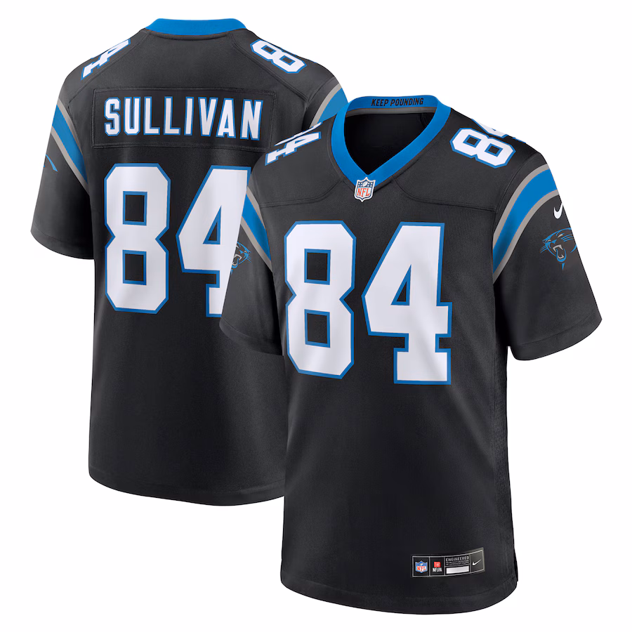 Men's Carolina Panthers Stephen Sullivan Nike Black Team Game Jersey - ujerseystore
