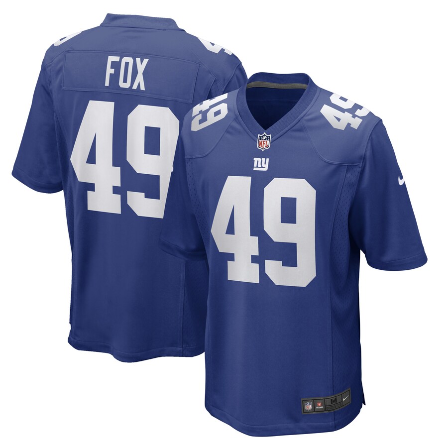 Men's New York Giants Tomon Fox Nike Royal Game Player Jersey - ujerseystore