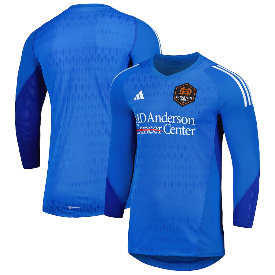 Men's Houston Dynamo FC adidas Blue 2023 Goalkeeper Long Sleeve Replica Jersey - ujerseystore