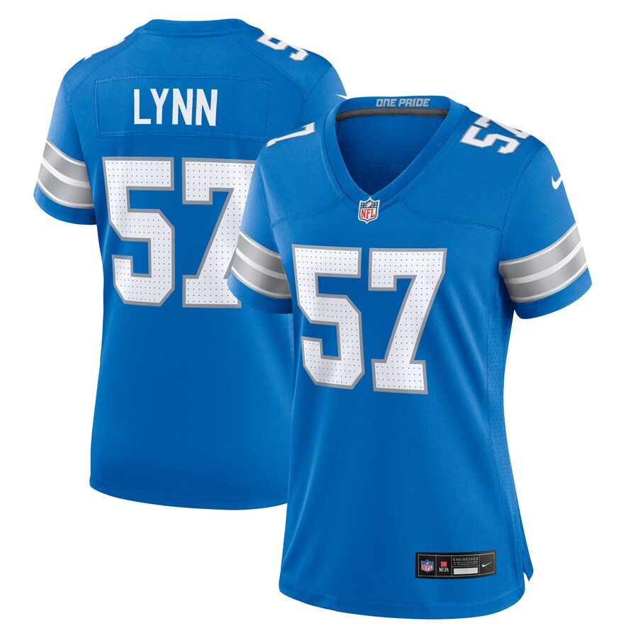Women's Detroit Lions Nate Lynn Nike  Blue Game Jersey - ujerseystore