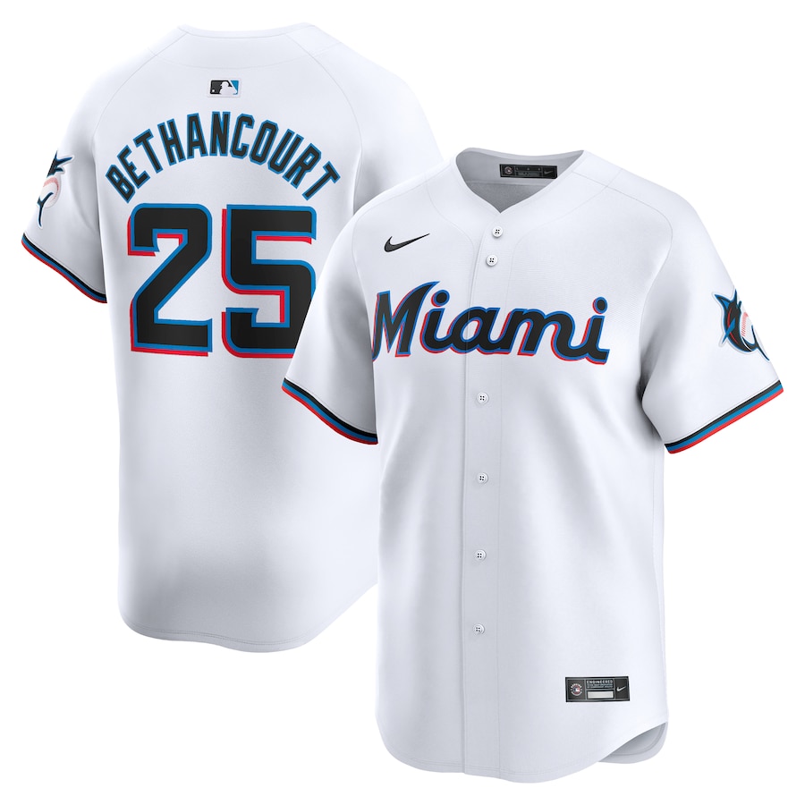 Men's Miami Marlins Christian Bethancourt Nike White Home Limited Player Jersey - ujerseystore