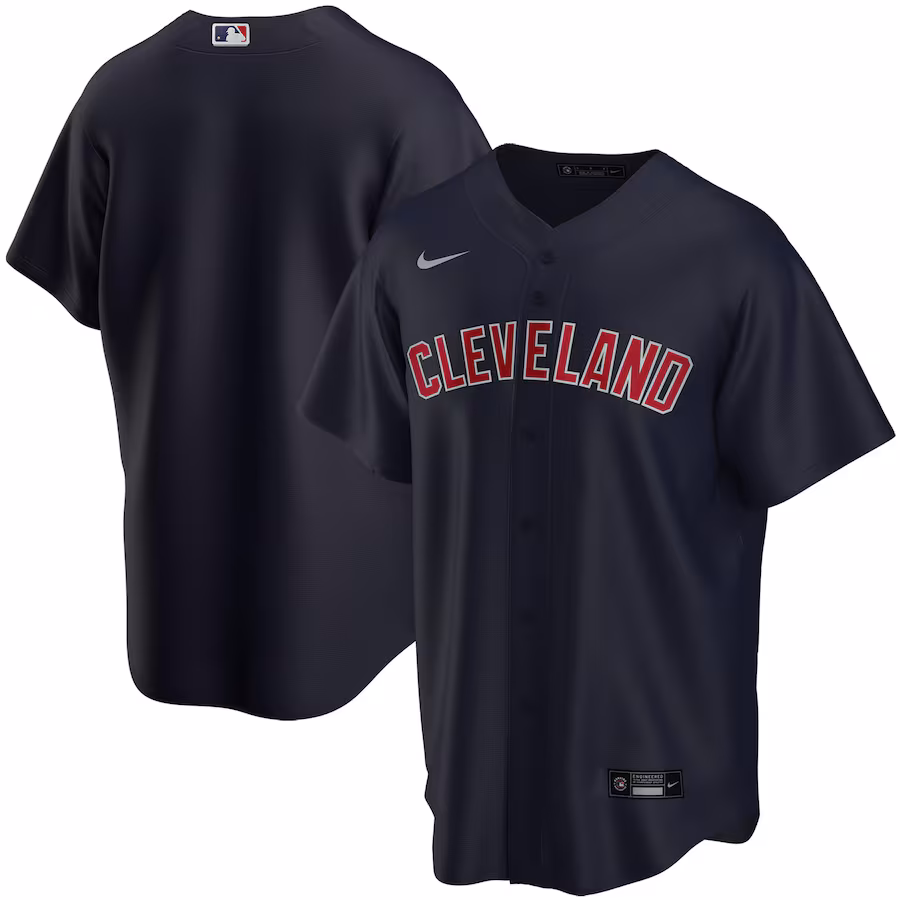 Youth Cleveland Indians Nike Navy Alternate Replica Team Jersey - ujerseystore