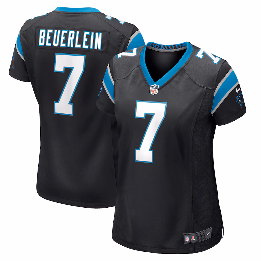 Women's Carolina Panthers Steve Beuerlein Nike Black Retired Player Jersey - ujerseystore