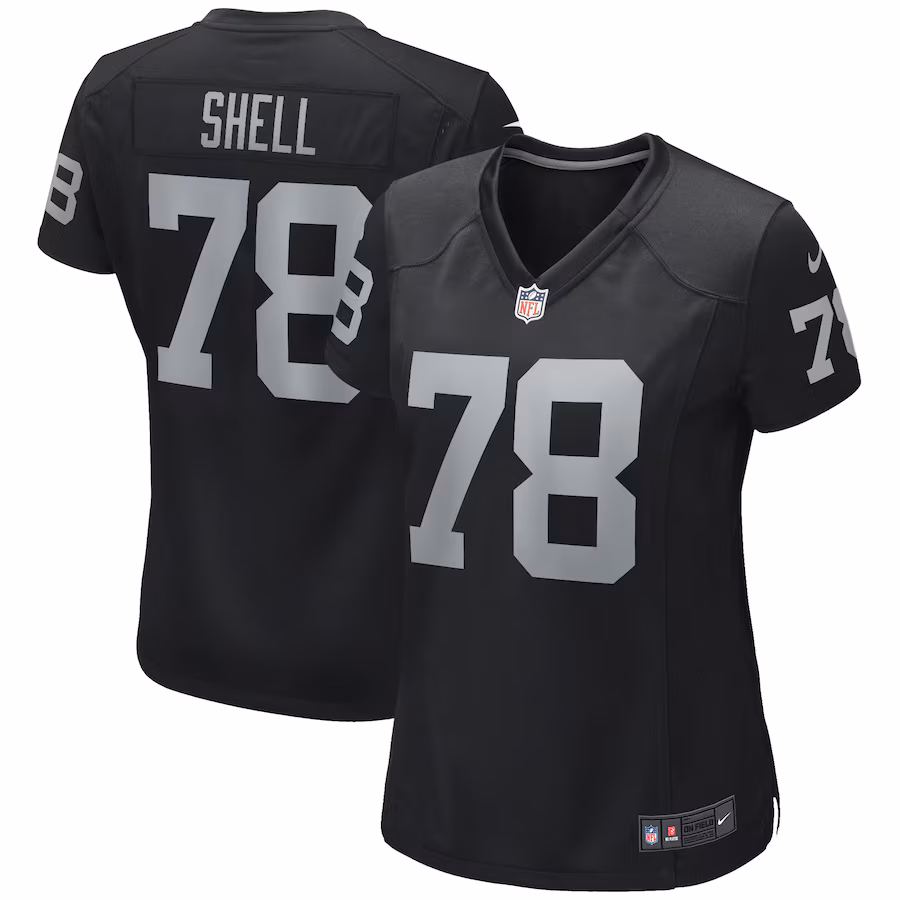 Women's Las Vegas Raiders Art Shell Nike Black Game Retired Player Jersey - ujerseystore