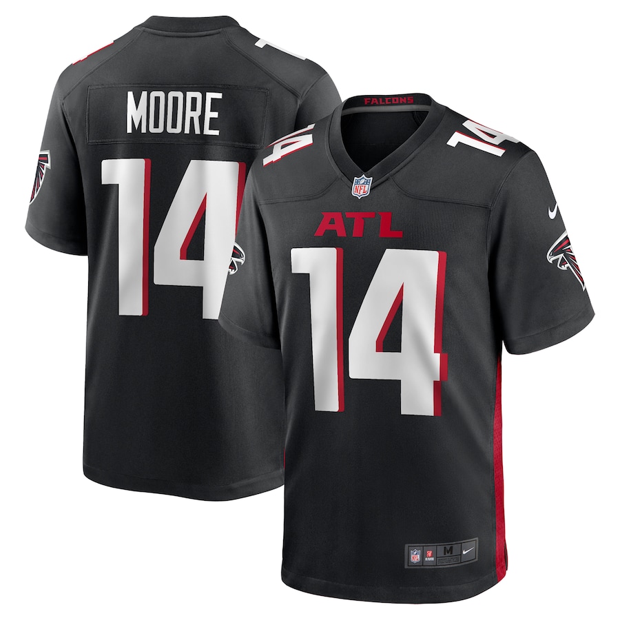 Men's Atlanta Falcons Rondale Moore Nike Black Team Game Jersey - ujerseystore